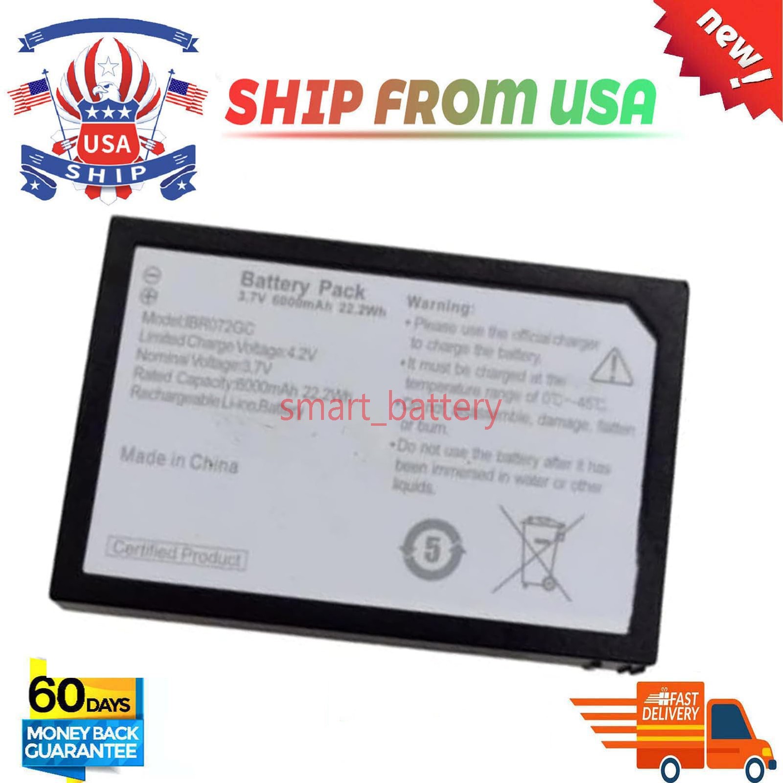 IBR072GA 6000mAh/22.2Wh Replacement Battery for IES Kami IBR072GC AD201-1 Series