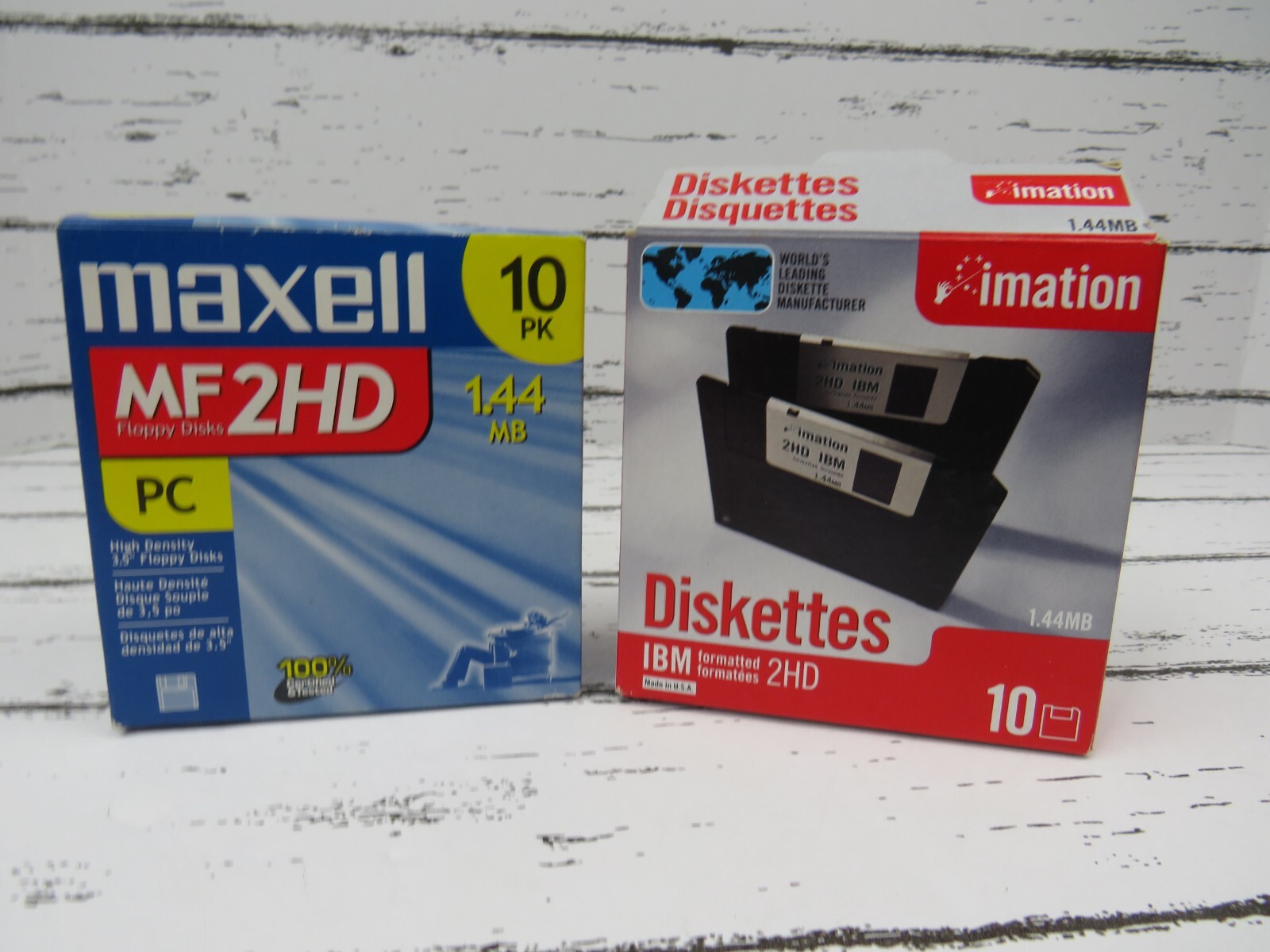 Maxell MF 2HD imation 2HD 3.5" PC Floppy Disks with Labels 1.44MB 18 Disks