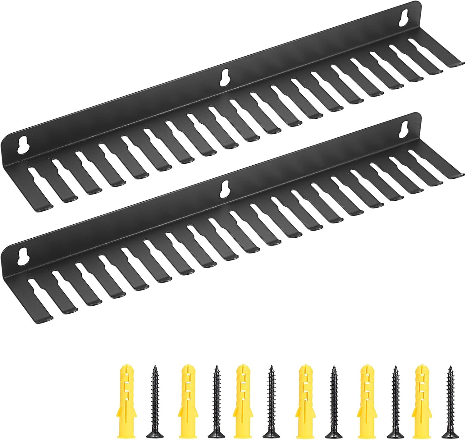 19 Cable Slot Cable Hanger and Organizer, 2 Pcs Wall Mounted Cable