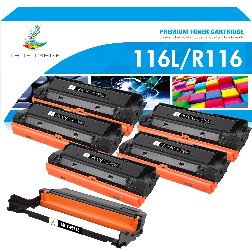 5 MLT-D116L Toner & 1 MLT-R116 Drum Compatible For Samsung M2875FW M2885FW M2876