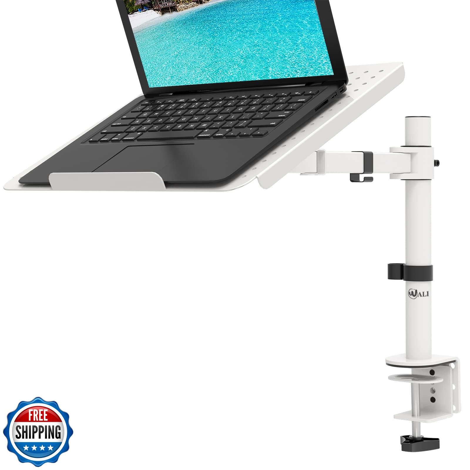 WALI Laptop Mount Arm for Desk, Laptop Tray, Fully Adjustable, up to 17 inch,