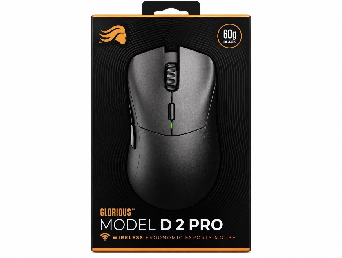 Glorious Model D 2 Pro Wireless Gaming Mouse Black 60g Lightweight Esports