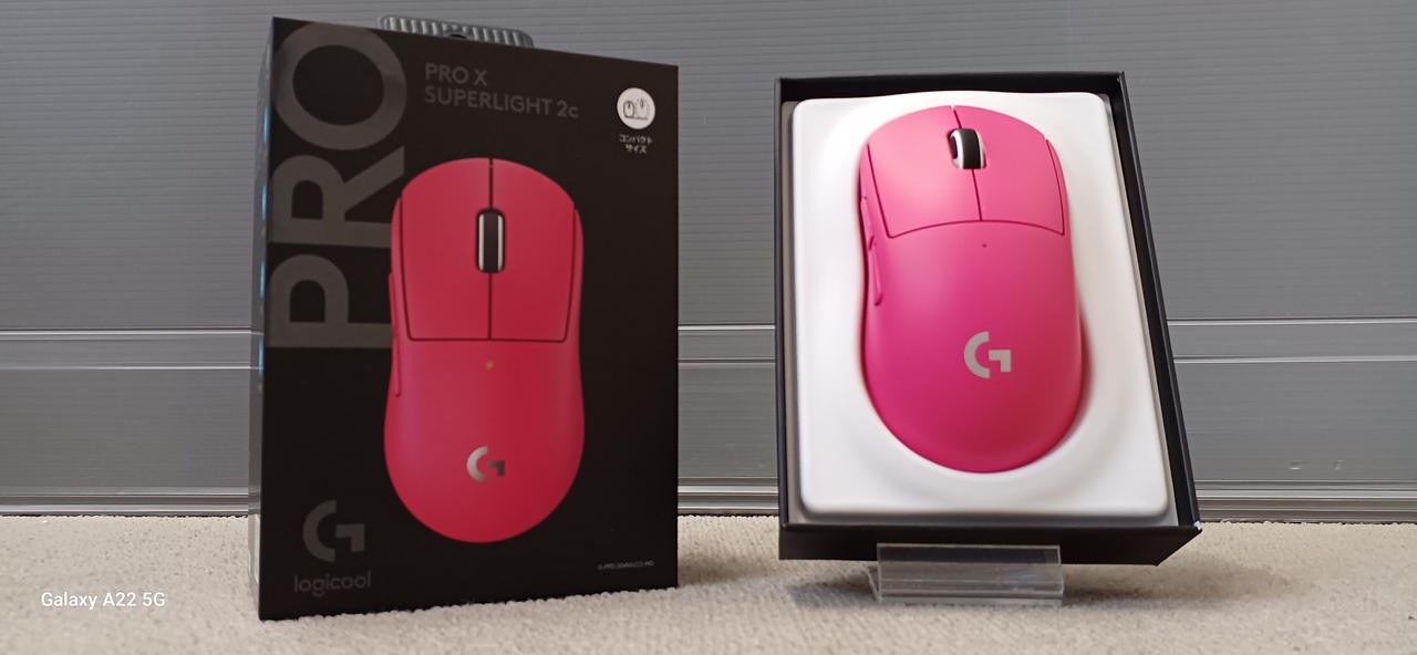 Logicool Pro X Superlight 2c Gaming Mouse Pink 44000 DPI Used