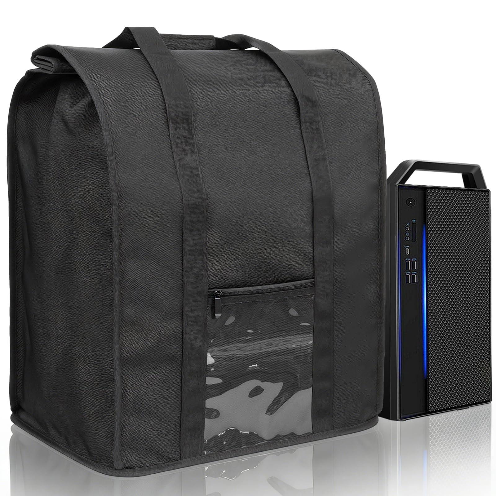 Premium Large Faraday Bag – Foldable Signal Blocking Pouch for Desktop black