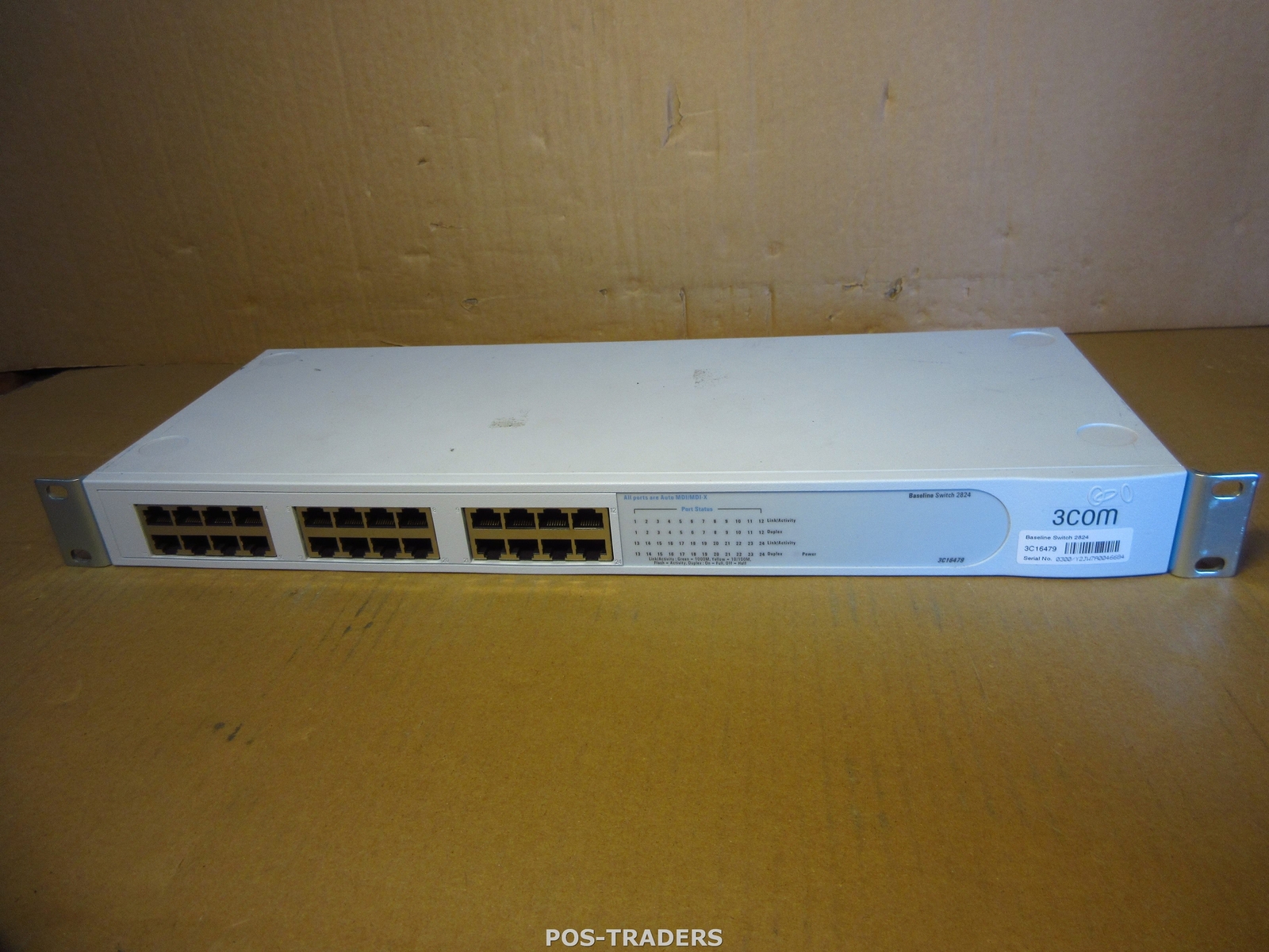 3Com 3C16479 Baseline 2816 Switch 16-Port RJ-45 Gigabit MDI-X INCL RACK MOUNTS