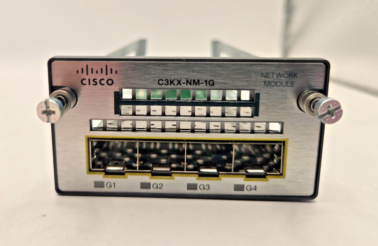 Cisco C3KX-NM-1G 4-Port SFP Network Module for 3560X 3750X Tested⚡Fast Ship