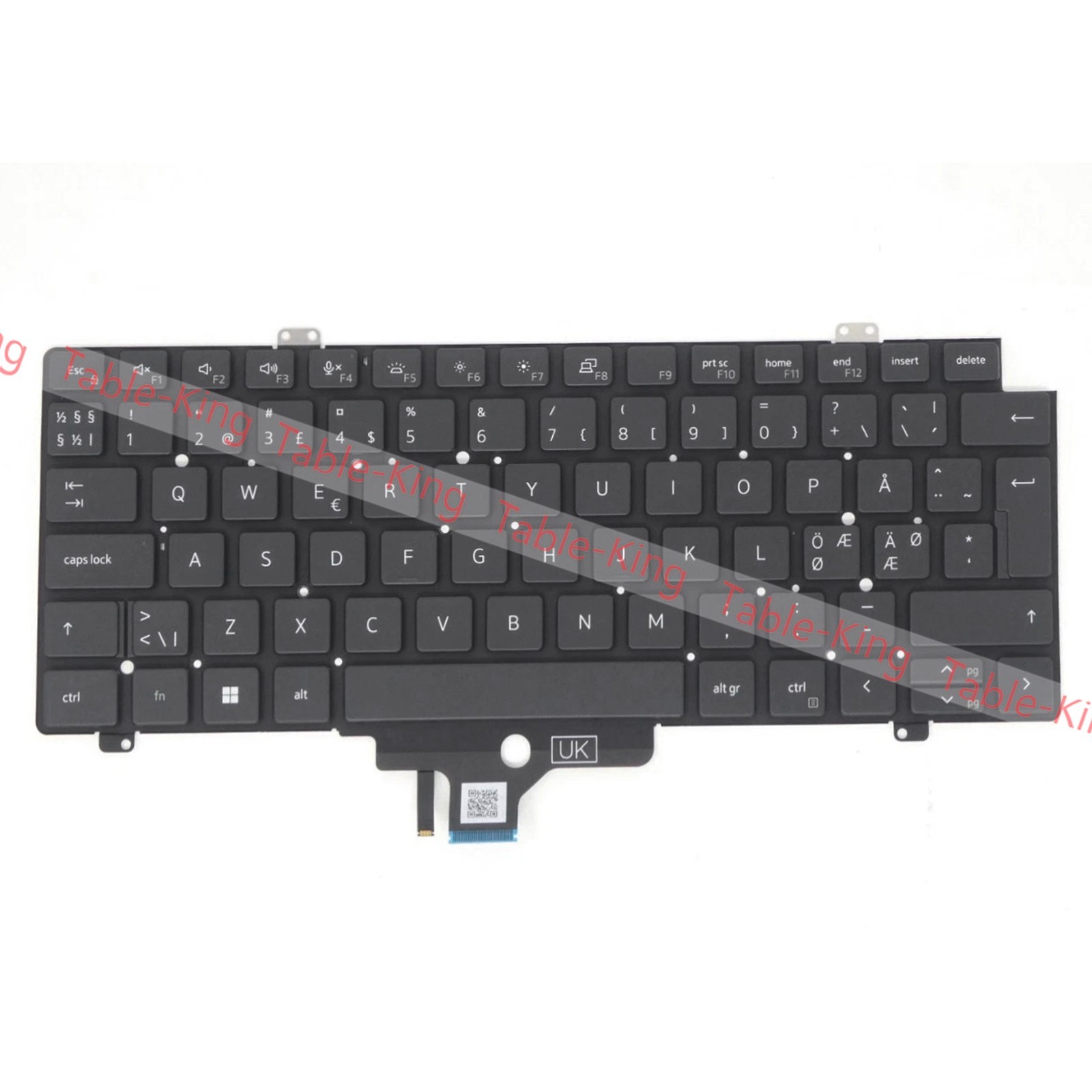 Nordic Backlit Keyboard For Dell Latitude 5420 5421 5430 5431 7420 7430 7520