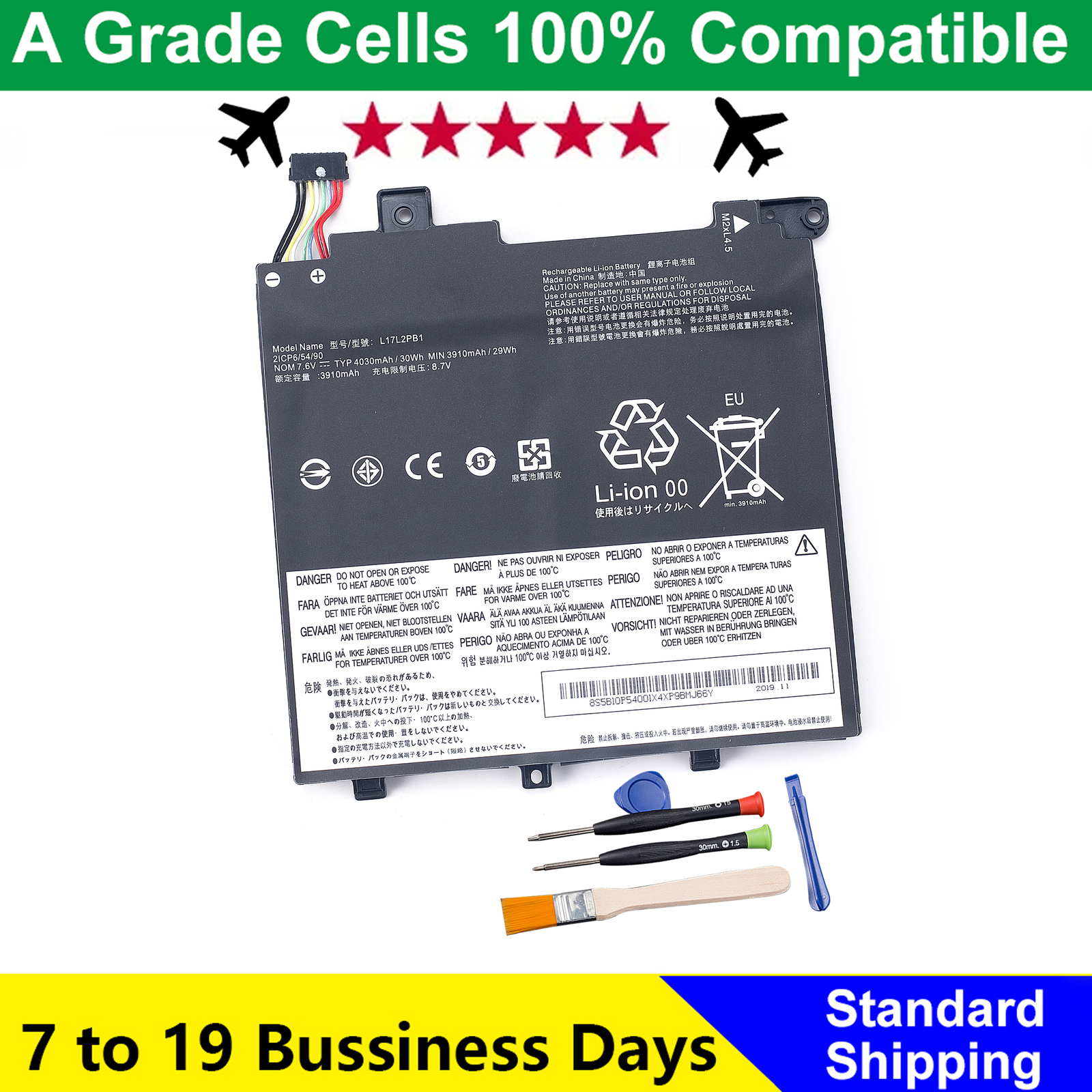 L17C2PB2 L17L2PB2 L17L2PB1 L17M2PB1 Battery For Lenovo V330-14ARR V330-14IKB