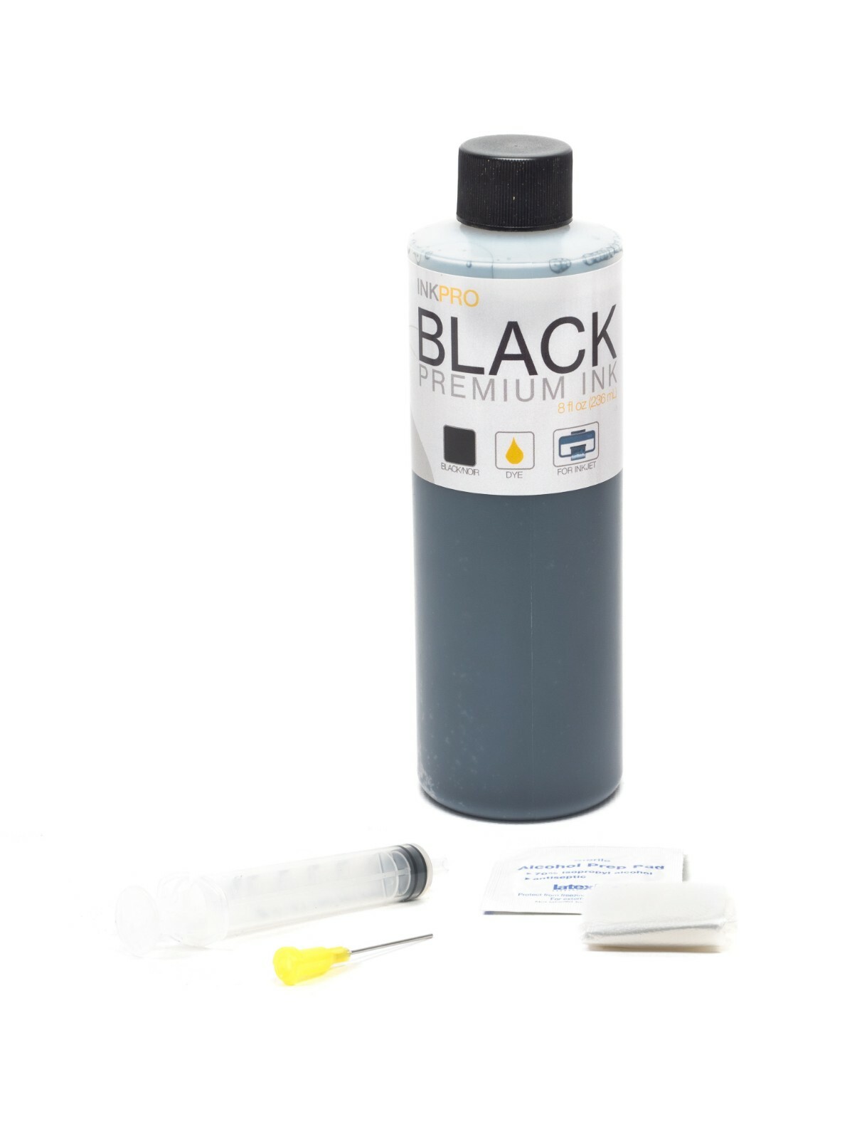 Hyrax Trading  Bulk Black Ink Refill Kit for any Inkjet Printer - 8oz Bottle