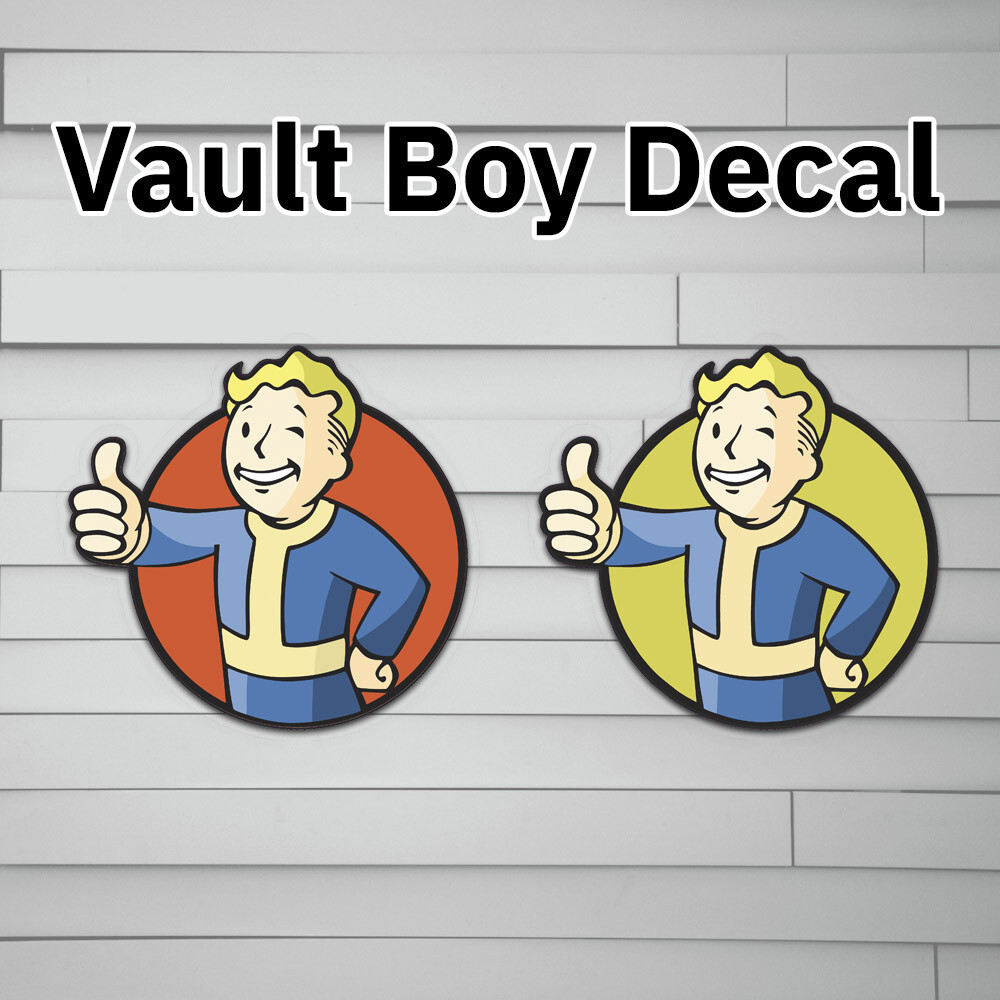 Vault Boy Vinyl Decal (Sticker, Car laptop window tumbler water bottle) video ga