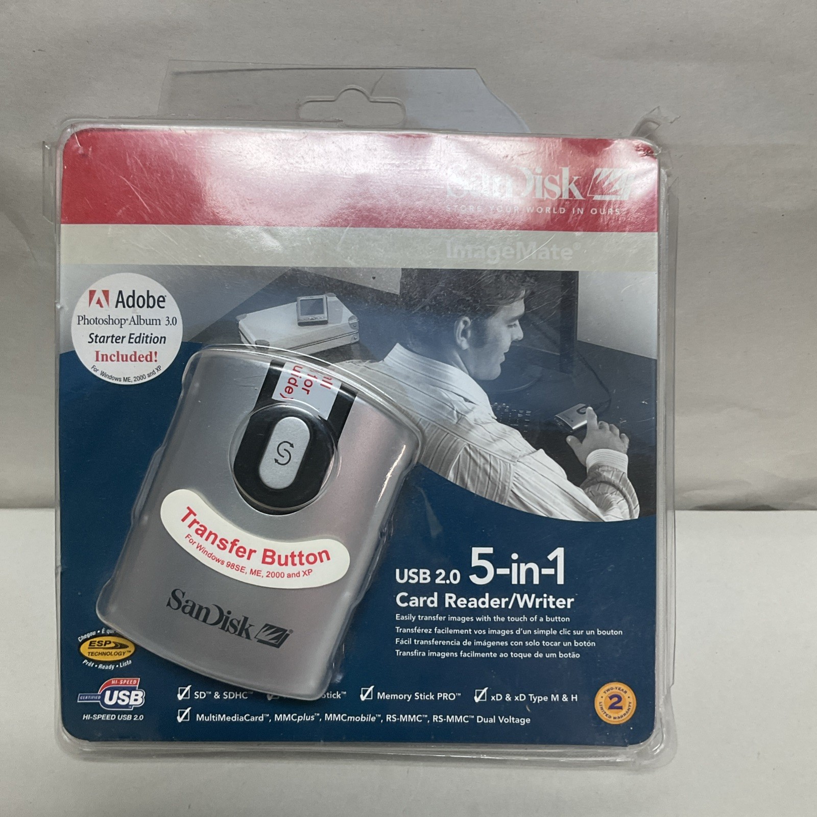 SanDisk ImageMate USB 2.0 Compact Flash Card Reader/Writer SDDR-99-A15 New