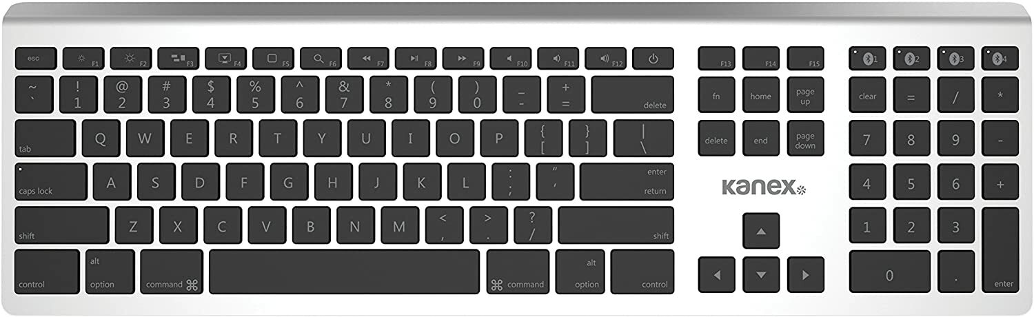 Kanex K166-1013 MultiSync Aluminum Bluetooth Full Size Keyboard w/Numeric keypad