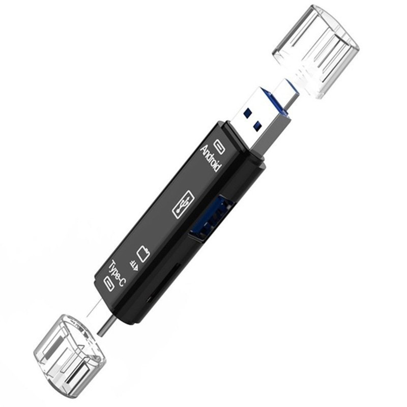 5 in 1 USB C SD Card Reader Micro SD TF Card OTG Adapter Type-C For Android PC