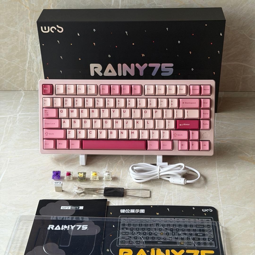 Wobkey Rainy75 Pro Mechanical Gaming Keyboard US Layout JWK WOB Switch Wireless