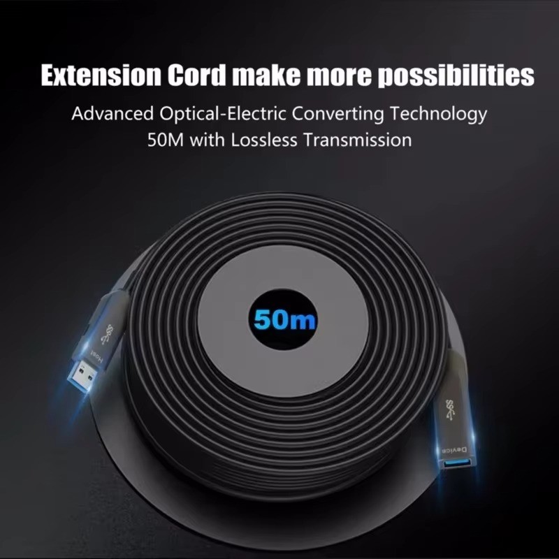 Decom AOC USB 3.0 Fiber Optical Extension Cable 5Gbps 3-50m Male to Female