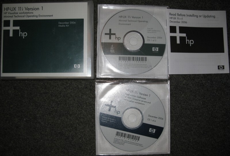 HP-UX Minimum Technical OE CD#1-4 (MTOE) in ISO format on a DVD. Not originals