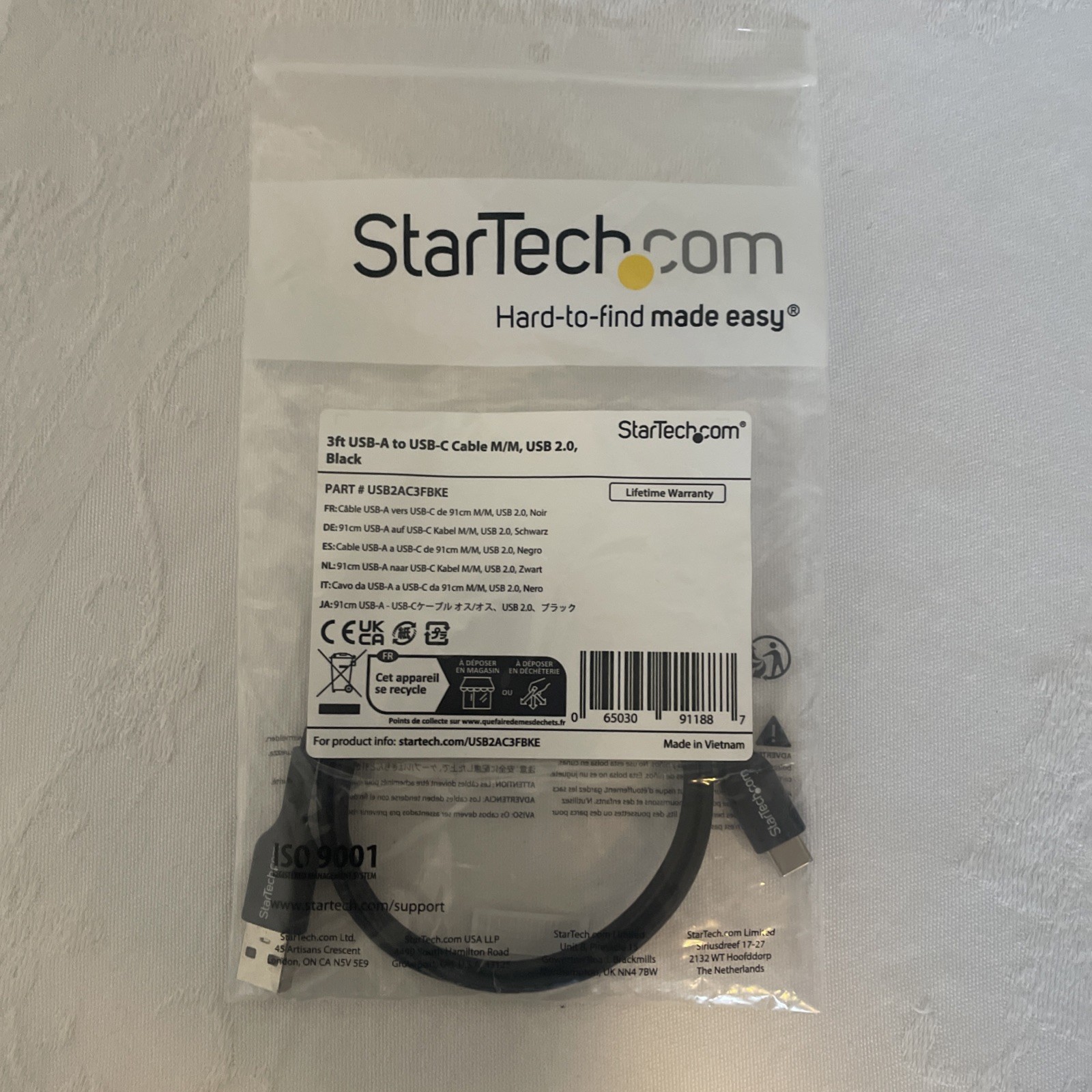 Star Tech USB2CB2M 6 Ft. USB-C to USB-B Cable - USB 2.0