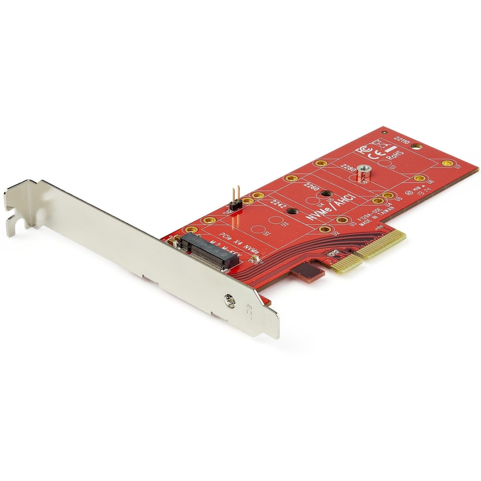 StarTech.com PCIe 3.0 x4 to M.2 NVMe SSD Adapter Card PEX4M2E1 Red Japan Import