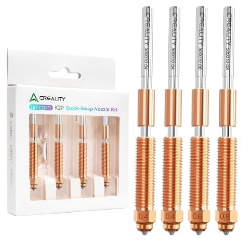 3D Printer Nozzle Kit: 4PCS Set (0.4mm, 0.6mm, 0.8mm) Alloy