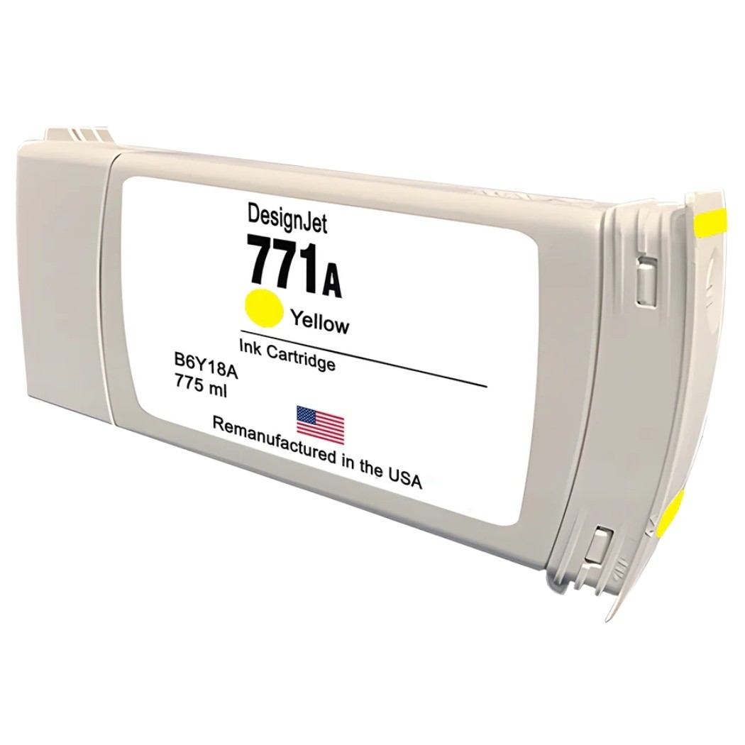 Compatible Ink Cartridge for HP 771 (B6Y18A) Yellow775ml-USA