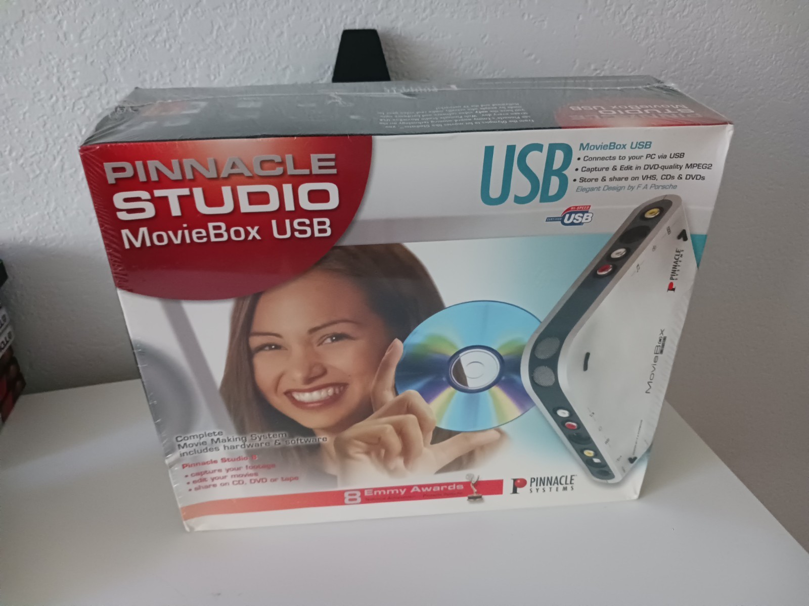 NEW Pinnacle Studio 8 MovieBox USB Video Capture Unit & Software Complete Set 