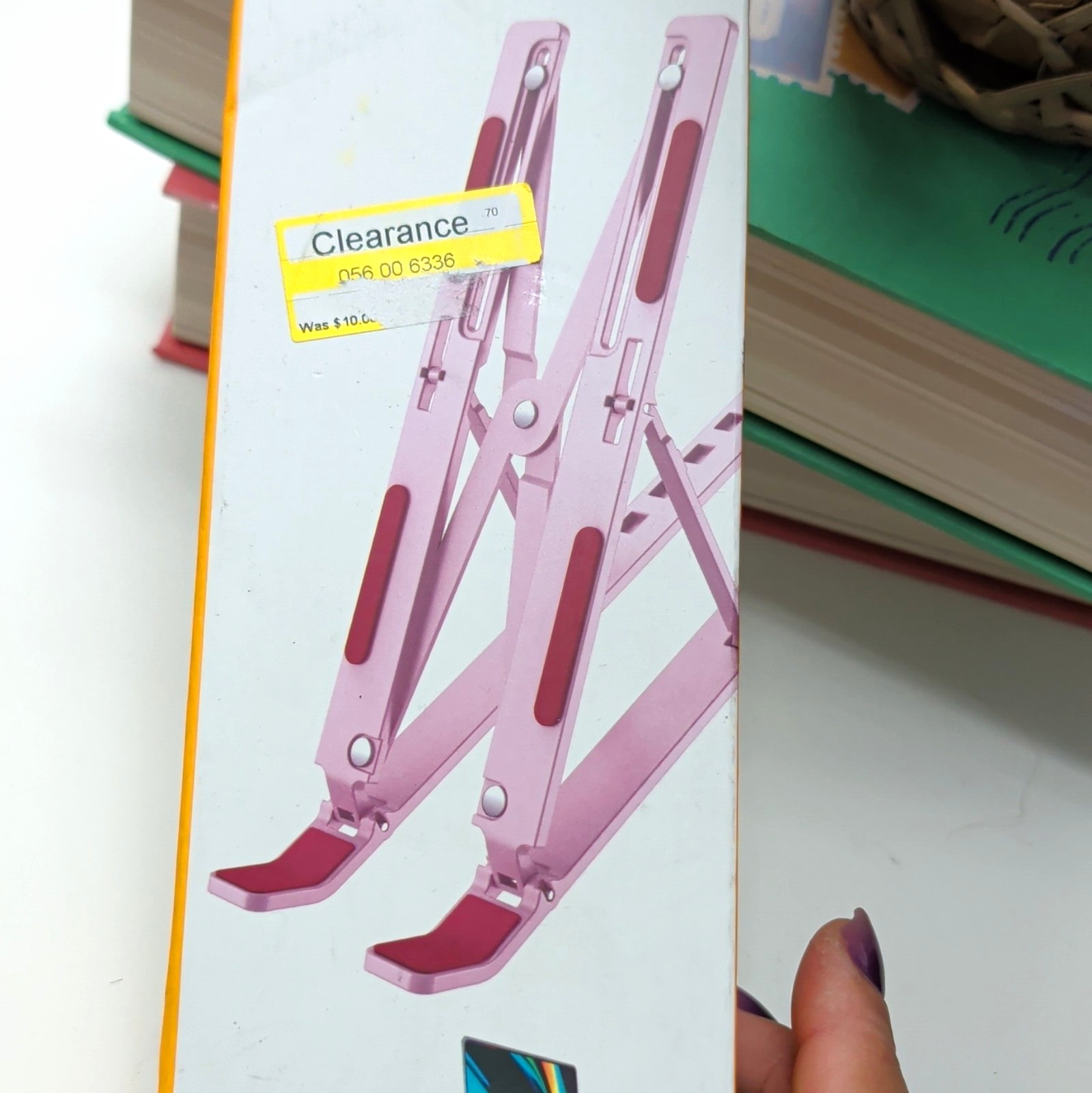 Vivitar Pink Adjustable Foldable Anti-Slip Aluminum Laptop Stand 15.6in DWB897