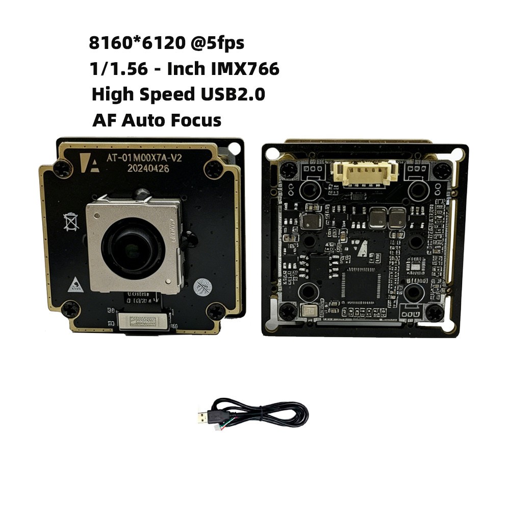IMX766 50MP 8160x6120 USB2.0 Camera Module 84Degrees AF Autofocus UVC Plug Play
