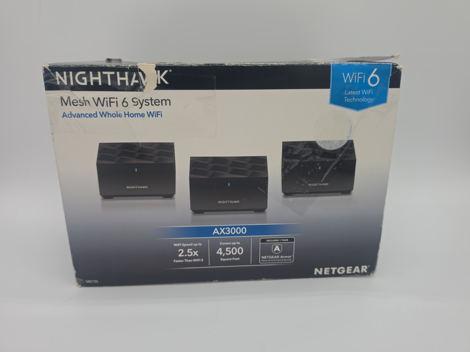 NETGEAR Nighthawk Dual-Band AX3000 3-Pack Mesh Wi-Fi 6 System (MK73S-100NAS)