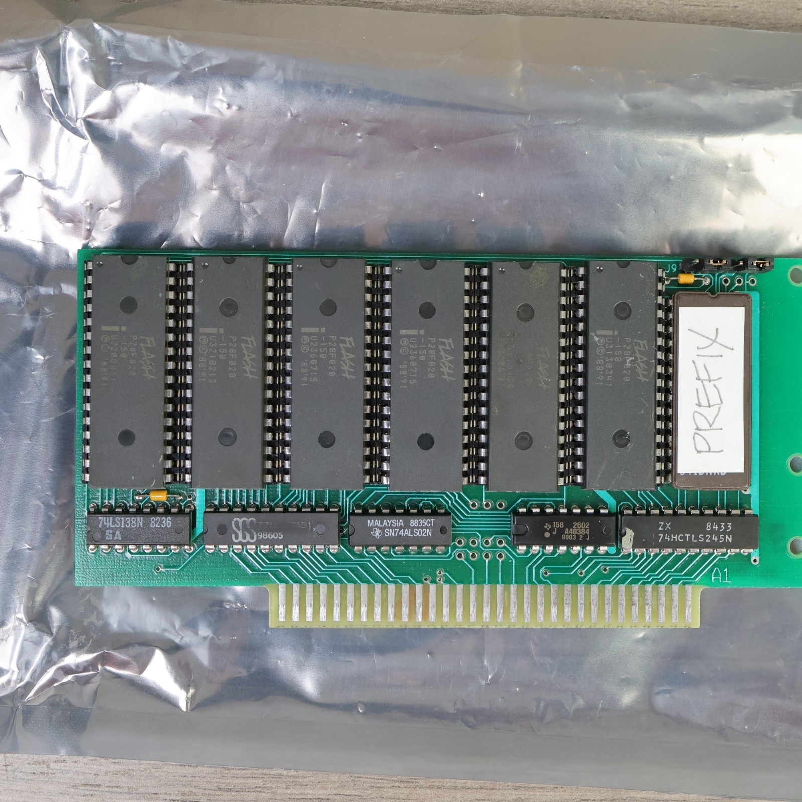 MVS mvdisk2 Flash Disk Card 6x Intel P28F020 150 2MB Flash Vintage 1995 Computer