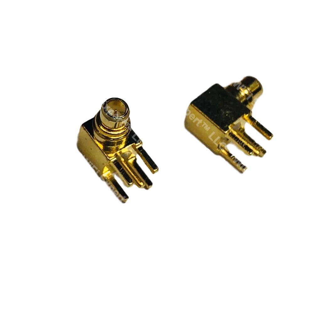 2 x MMCX male Right Angle Jack center solder PCB mount RF connector US Stock