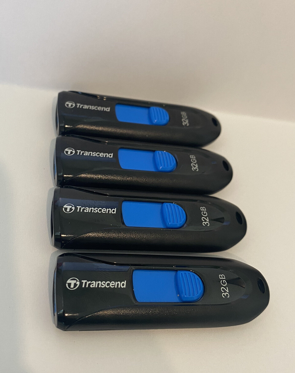 4 Pack Transcend 32GB Jetflash 790 3.1 USB Memory Flash Thumb Storage Drives