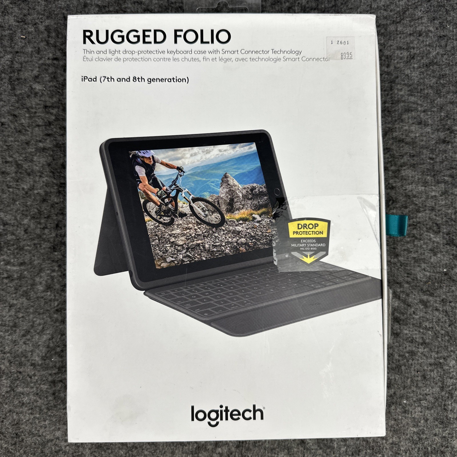 Logitech Rugged Folio Keyboard Case for iPad 7th & 8th Gen 920-009293 - New