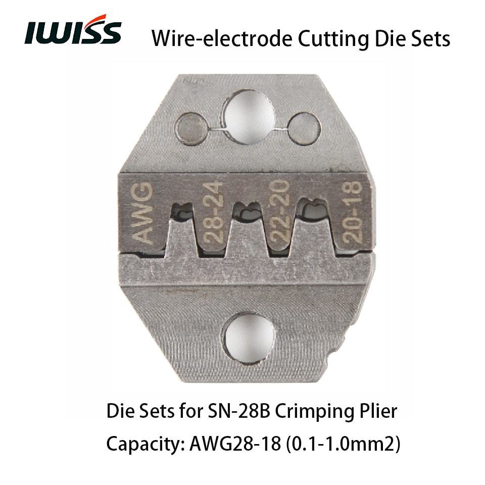 IWISS Wire-electrode Cutting Die Sets for SN-28B Ratchet Crimping Plier Crimper