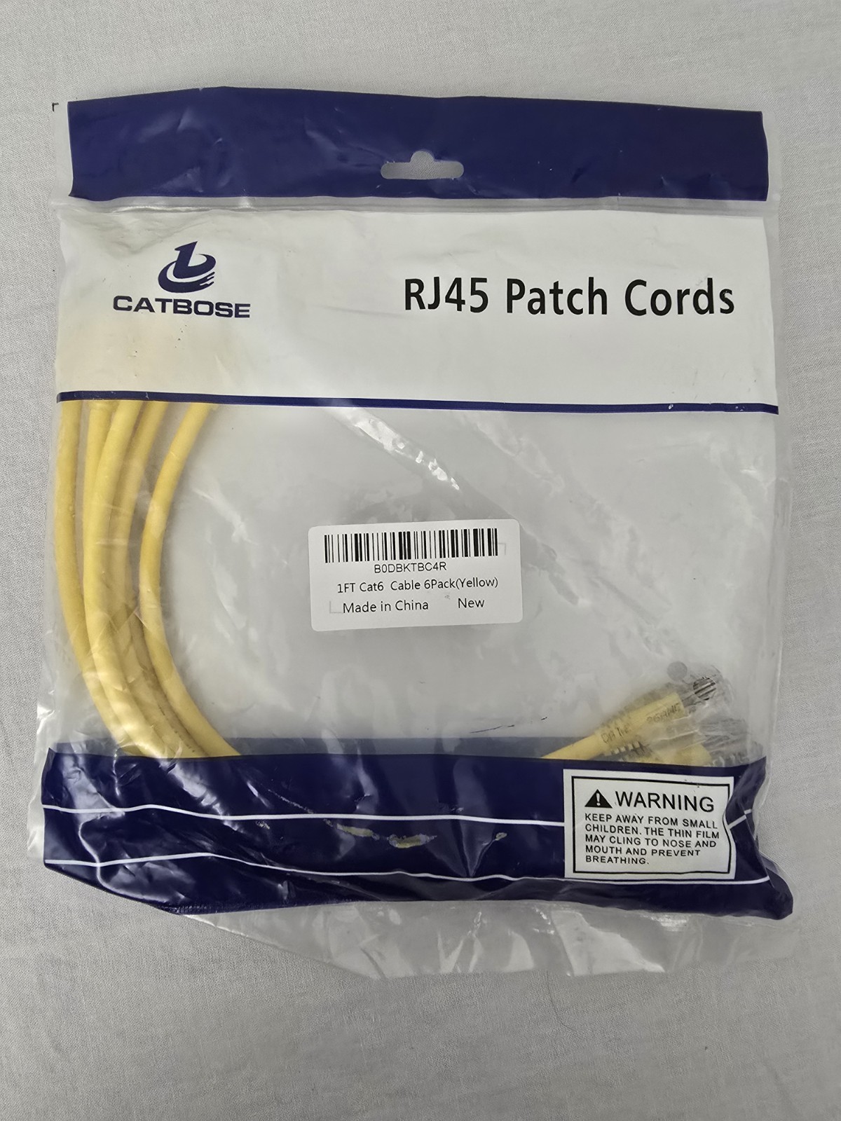 Cat6 Patch Cable 1ft RJ45 Ethernet 6 Pack