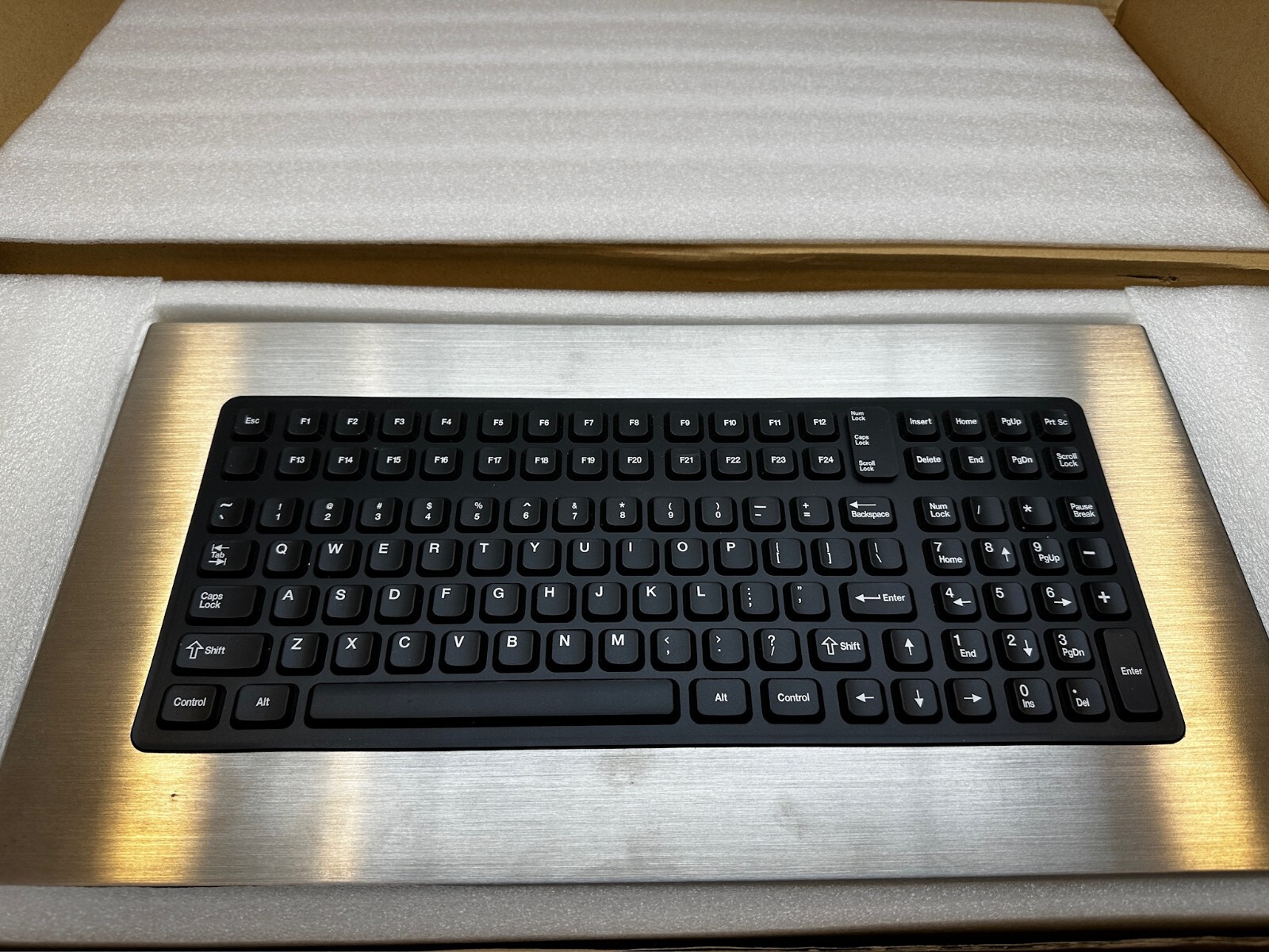 NEW Ikey keyboard PM-1000-PS2 Keyboard Stainless Steel Panel Mount PS2