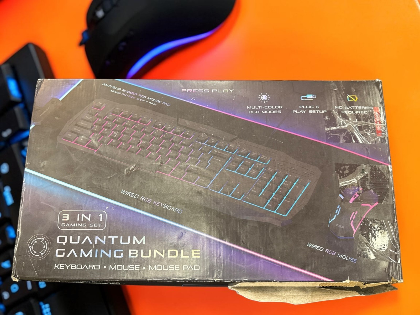 Quantum Gaming Bundle 3 In 1 Gaming Set open box new