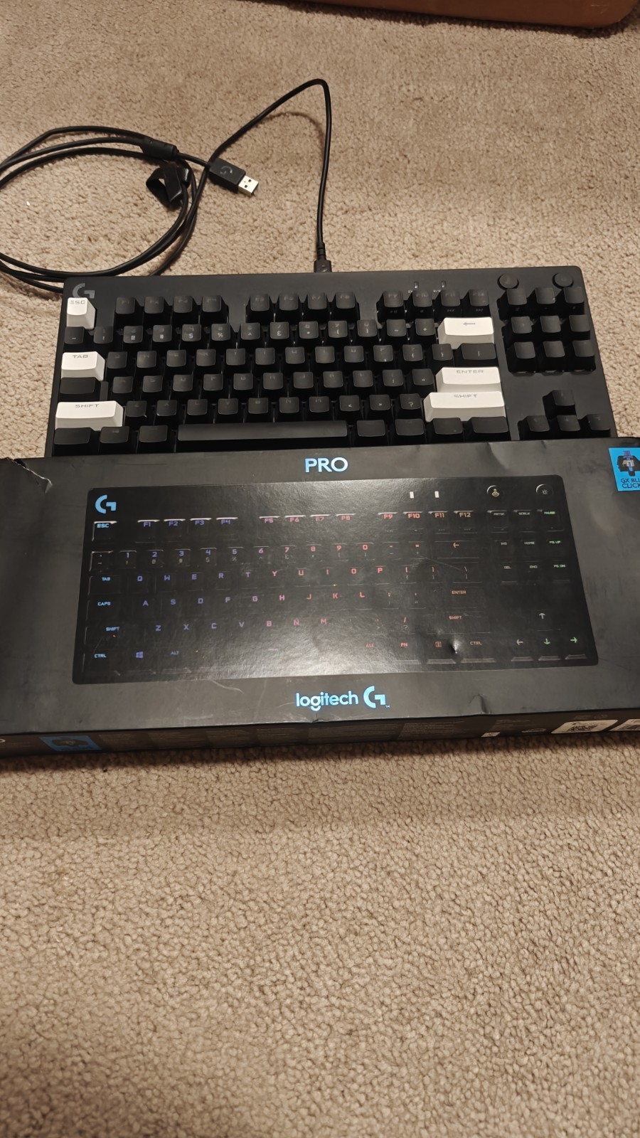 Logitech G Pro Mechanical Gaming Keyboard GX Blue
