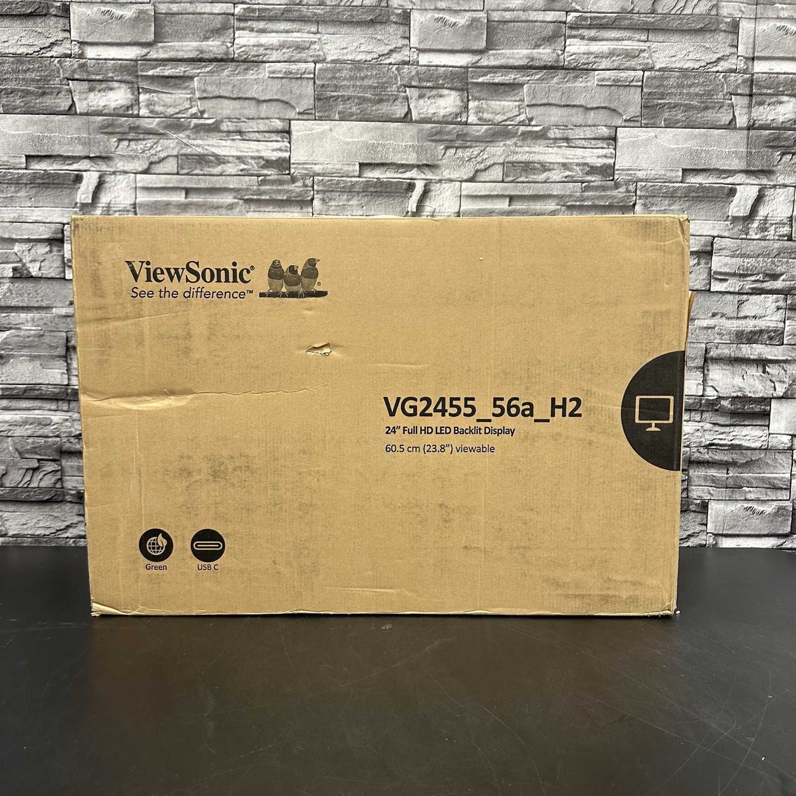 2x ViewSonic VG2455-56A-H2 24IN 1080P Dual Heads Only