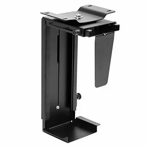 NEW Under Desk Computer Mount with 360 Degree Swivel - CPU Holder for PC Black