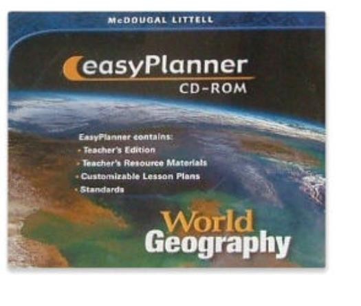 McDougal Littell World Geography: EasyPlanner 2 MAC CD teacher's text, lessons +