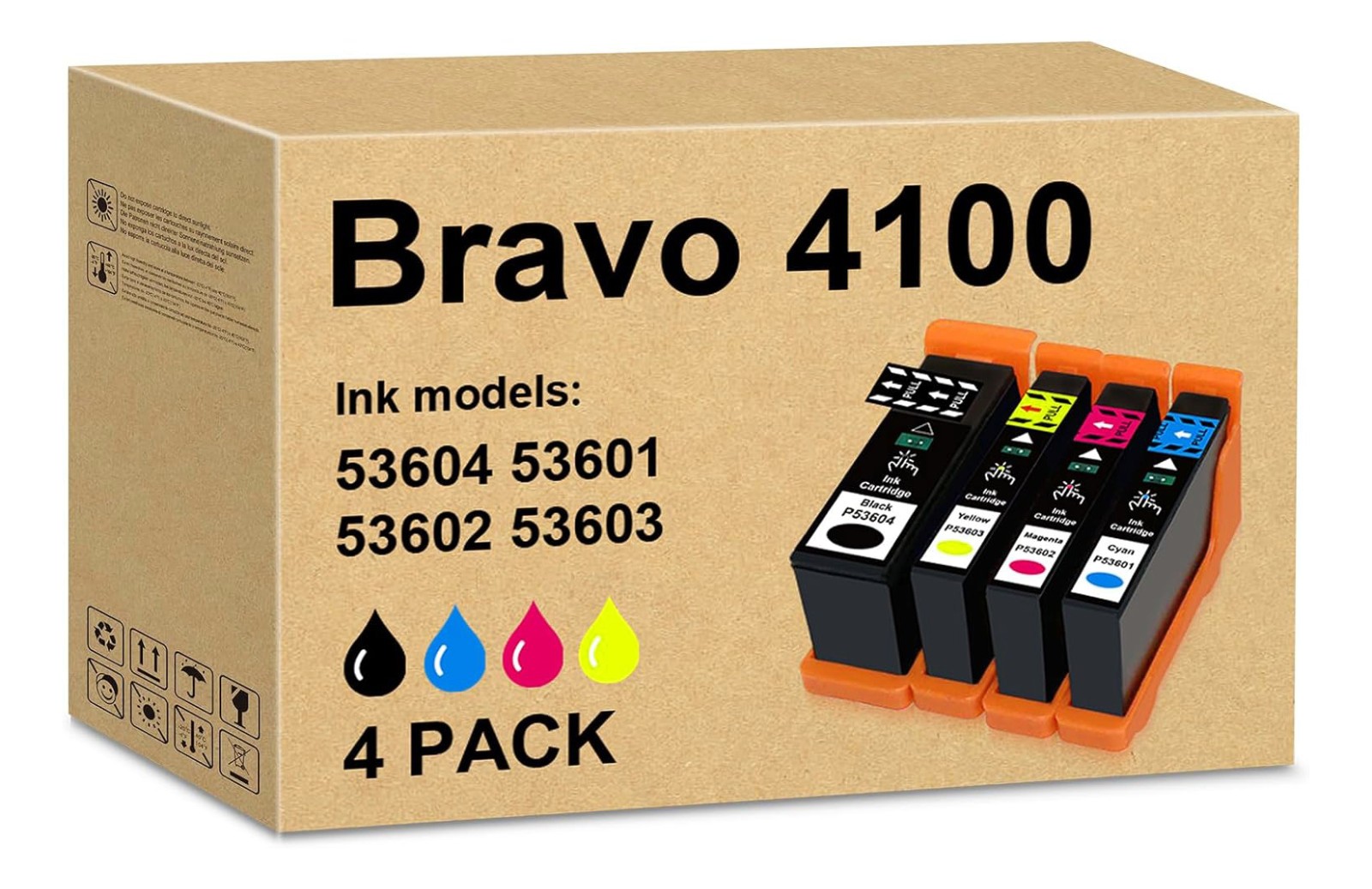 4pk 53601-53604 Compatible Ink Cartridge for Primera Bravo 4100 Series Printer ɔ