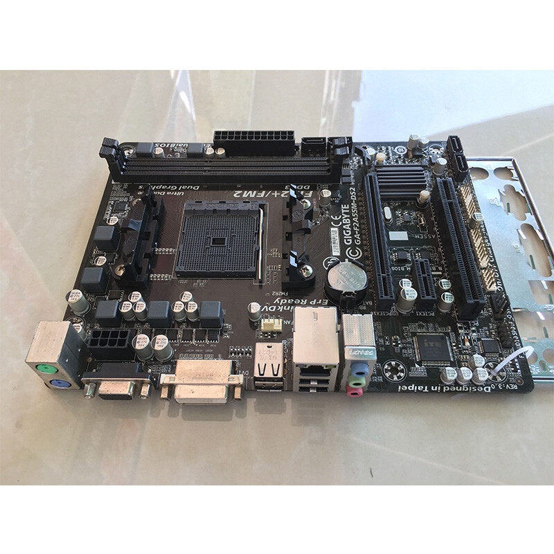 For Gigabyte GA-F2A55M-DS2 A55 Motherboard FM2+/FM2 DDR3 Tested OK