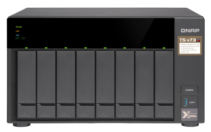 QNAP TS-873 16gb Ram 8 Bay NAS PCIe GPU Support and M.2 Truenas Scale Capable