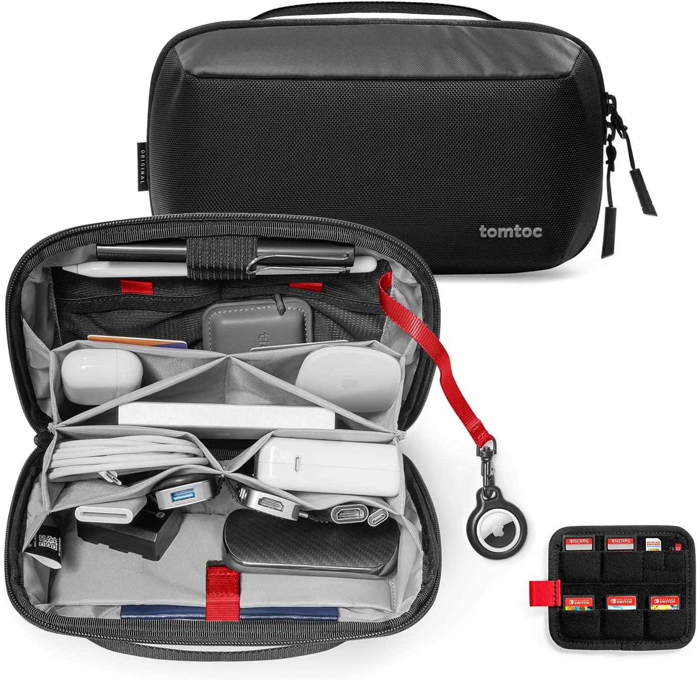 Electronic Organizer Accessory Pouch for Macbook Charger, Cables, Power Bank, Ha