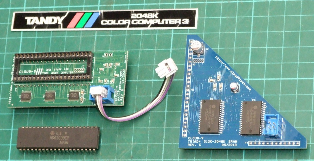 Tandy Color Computer 3 Coco 2Mb 2048K Protector+/MMU and HD63C09EP upgrade kit
