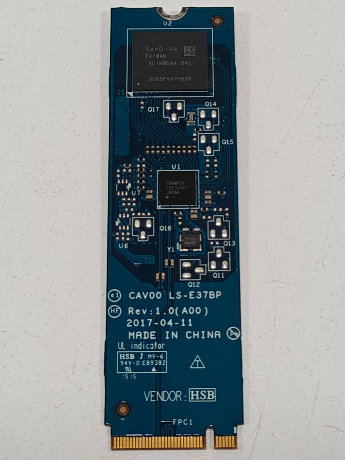 Dell 0E650 64GB eMMC Storage Module CAV00 LS-E37BP Latitude 3189 3190