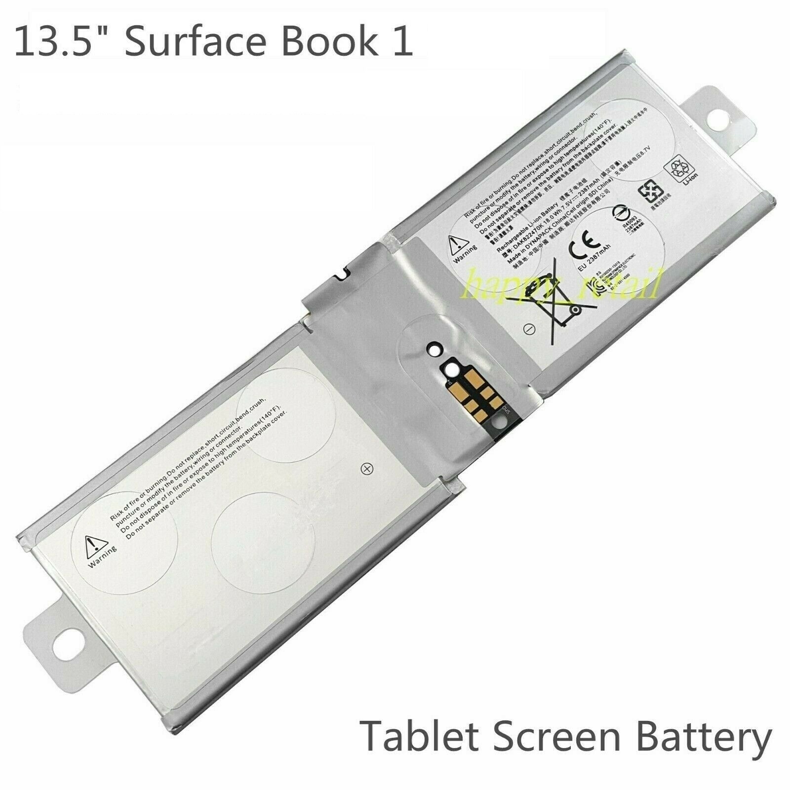 Tablet/Keyboard Battery For Microsoft Surface Book 1703, 2nd 1832 1793 13.5" 15"