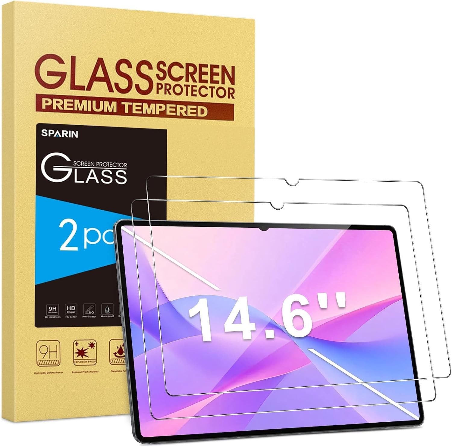 SPARIN 2 Pack Screen Protector for Samsung Galaxy Tab S12 Ultra/S11 Ultra