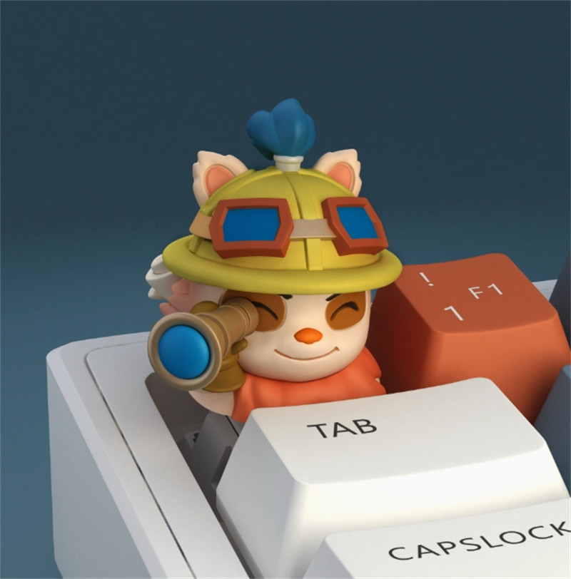 Hot Selling League of Legends Teemo Handmade Keycap For Mechanical Keyboard