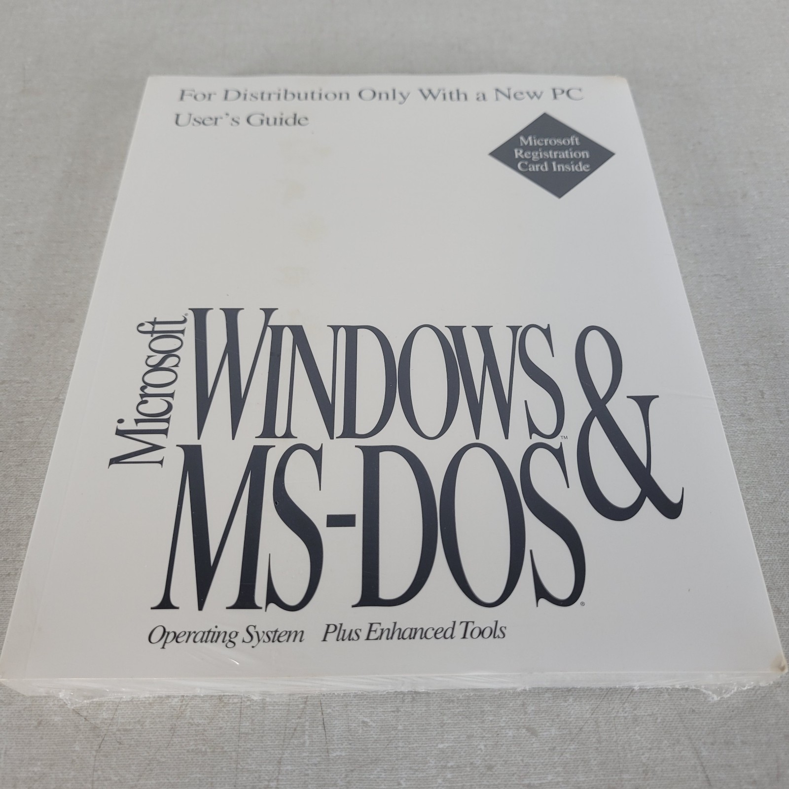 Vintage Microsoft Windows & MS-DOS User's Guide Manual w/ COA Sealed